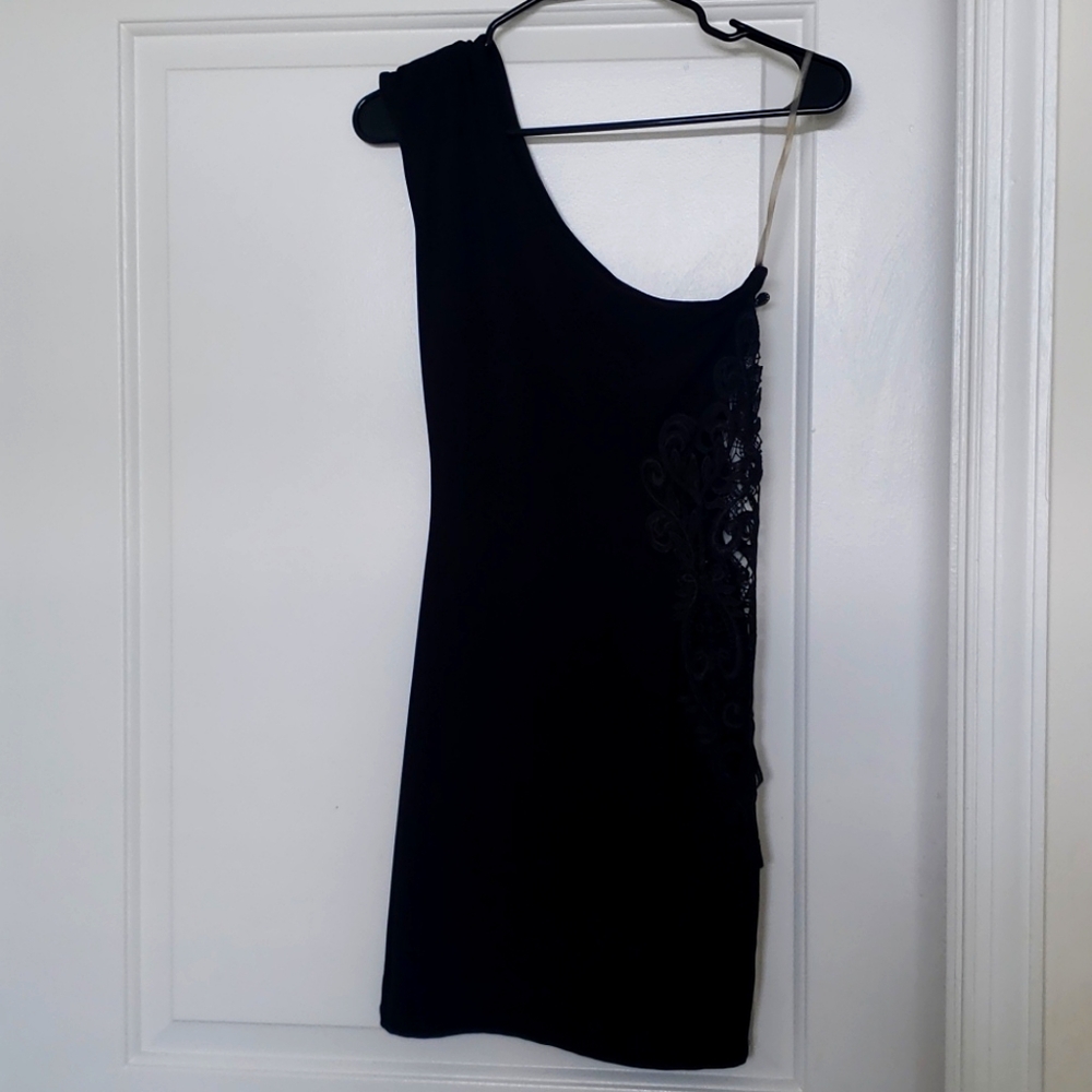 Black mini dress